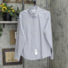NEW Calvin Klein Extra-Slim Wrinkle-Free Solid Dress Shirt Gray L 16-16 1/2 34/35