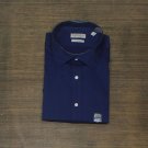NWT Lauren Ralph Lauren Fit Wrinkle Free Stretch Dress Shirt XL 17-17 1/2 34/35 Ultra Navy Blue