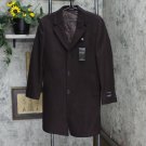 NWT Lauren Ralph Lauren Mens Luther Top Coat Classic Fit Wool Cashmere Overcoat 36S Wine Red