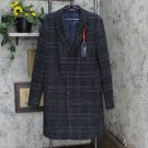 NWT Tommy Hilfiger Men's Addison Wool-Blend Trim Fit Overcoat ADDIOAHA1025 40L Gray Multi