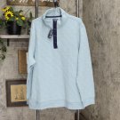 NWT Club Room Men's Quilted Pullover Sweater 100154527MN L Pale Glass Blue