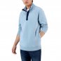 NWT Club Room Men's Quilted Pullover Sweater 100154527MN L Pale Glass Blue