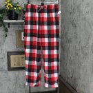NEW Club Room Men's Fleece Pajama Pants 100132021 Buffalo Check Red M