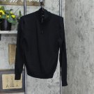 Private Label Men's Quarter Zip Merino Wool Sweater 100158358MN Black M