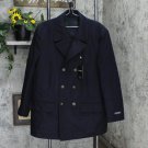 NWT Lauren Ralph Lauren Luke Wool-Blend Classic-Fit Peacoat Coat LKUEO2JC0103 46R Dark Navy Blue
