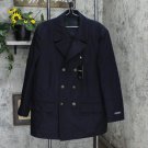 NWT Lauren Ralph Lauren Luke Wool-Blend Classic-Fit Peacoat Coat LKUEO2JC0103 46S Dark Navy Blue