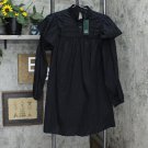 NWT Wild Fable Women's Long Sleeve High Neck Poplin Dress TARD375J M Black