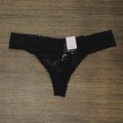 NWT Auden Women's All Over Lace Thong. Y3RZG S Black