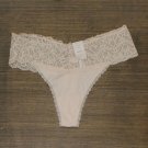NWT Auden Women's Plus Size Micro Thong with Lace Waistband 553449 2X Soft Petal Pink