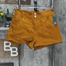 NWT Wild Fable Women's High-Rise Button-Front Paperbag Jean Shorts W4761HCRW S Rust Orange