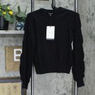 NWT Who What Wear Women's Pointelle Crewneck Pullover Sweater WS-295 XL Black