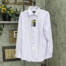 NEW Alfani Men's Slim Fit 4-Way Stretch Geo Print Dress Shirt Purple 16-16 1/2 34-35