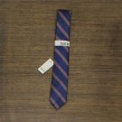 NWT Bar III Men's Mellini Skinny Textured Stripe Tie 13C22-2063 One Size Dark Pink Blue