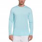 Pga Tour Men's Mixed-Media Sun-Protection Golf Shirt Turquoise Blue XL