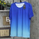 NWT Id Ideology Men's Ombre T-Shirt Tee 100147644MN XXL Cobalt Combo Blue
