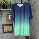 NEW Id Ideology Men's Ombre T-Shirt Tee 100147644BT Blue / Green 2XLT