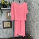 NWT Lauren Ralph Lauren Womens Asymmetrical Georgette Dress w/ Overlay 250830203004 4 Red Sky Pink