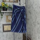 NWT Lauren Ralph Lauren Womens Striped Crinkle Georgette Skirt 200868091001 0 Navy Blue