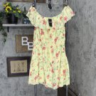 NWT Lauren Ralph Lauren Womens Floral Crinkled Cotton Dress 250868608001 16 Yellow Sage Multi