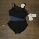NWT Coco Reef Tummy-Control Contrast One-Piece Swimsuit T32110 10/34C Black