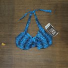 NWT Coco Reef Reversible Bra-Sized Halter Bikini Top U82288 36/38D True Blue