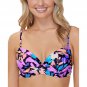NWT Raisins Juniors' Moonshadow Underwire Bikini Top G710191 XL Soul Multicolor