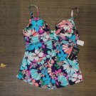 NWT Island Escape Women's Sail Away Gemini Underwire Tankini Top H760857 8 Multi Blue