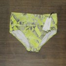 NWT Calvin Klein Snake-Embossed Tummy-Control Bikini Bottoms CG0BO317 L Snake Shimmer Yellow