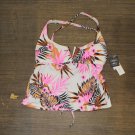 Salt + Cove Women's Tropic Time Printed V-Wire Tankini Top 805132 White Multi L