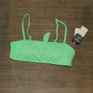 NWT California Waves Juniors' Metallic Shine Bandeau Bikini Top CW22210GT M Mint Green