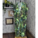 Beyond Control Beyond Lopez Printed Slit Swim Cover-Up Dress LXBL22C02 XL Leopard Multi Green