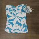 Anne Cole Floral Twist Shirred Tankini Top 22MT25066 Teal Blue M