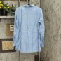 Lands' End Womens Linen Button Front Utility Tunic Top 516626-Sample L Tall Soft Stonewash Blue