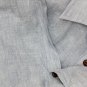 Lands' End Womens Linen Button Front Utility Tunic Top 516626-Sample L Tall Soft Stonewash Blue