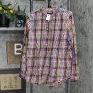 NWT Lands' End Womens Long Sleeve Plaid Tunic Shirt 488593 14 Coral Brown Plaid