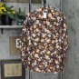 NWT Lands' End Womens Long Sleeve Patterned Dress Shirt 484704 16 Tall Walnut Brown Floral