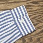 Lands' End Roll Tab Long Sleeve Cotton Button Up Shirt Top 516560-Sample M Tall White Blue Stripe
