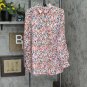 Lands' End Womens Linen Button Front Utility Tunic Top 516626-Sample M Tall Ivory Multi Leaf