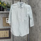 Lands' End Womens 3/4 Sleeve Button Up Shirt 503294-Sample 4 Tall Daisy Green Stripe
