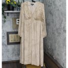 NWT Inc International Concepts Women's Printed V-Neck Chiffon Dress 10843461 12 Seneca Combo Brown