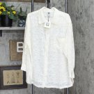 NWT Anne Klein Plus Size Sheer Button-Up Shacket 10841971 1X White