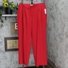 NWT Bar III Plus Size Textured Crepe Wide-Leg Pants 10853263 22W Morello Cherry