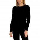 NWT Anne Klein Anee Klein Womens Shirred-Shoulder Sweater 10846689 S Asphalt Black