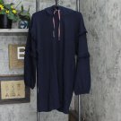 NWT Tommy Hilfiger Women's Ruffle Sleeve Sweatshirt Dress J2HD0762 XL Sky Captain Blue