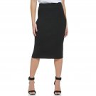 Calvin Klein Womens Metallic Straight Sweater Skirt M2XRQ744 L Black