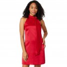 Vince Camuto Womens Crepe Back Satin Bow Neck Shift Dress VC1M3291 14 Red