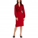Kasper Women's Stretch-Fabric Midi Pencil Skirt 10819024 18 Fire Red