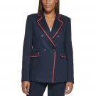 DKNY Women's Framed Double-Breasted Jacket UC2J5384 2 Classic Navy