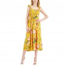 I.n.c. International Concepts Women's Ruffled-Strap Midi Dress 10835576 6 Gold Fushion Yellow