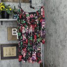 NWT Tahari Asl Women's Floral-Print Chiffon Empire-Waist Dress 2AM239-T2 0 Black / Ruby Jude